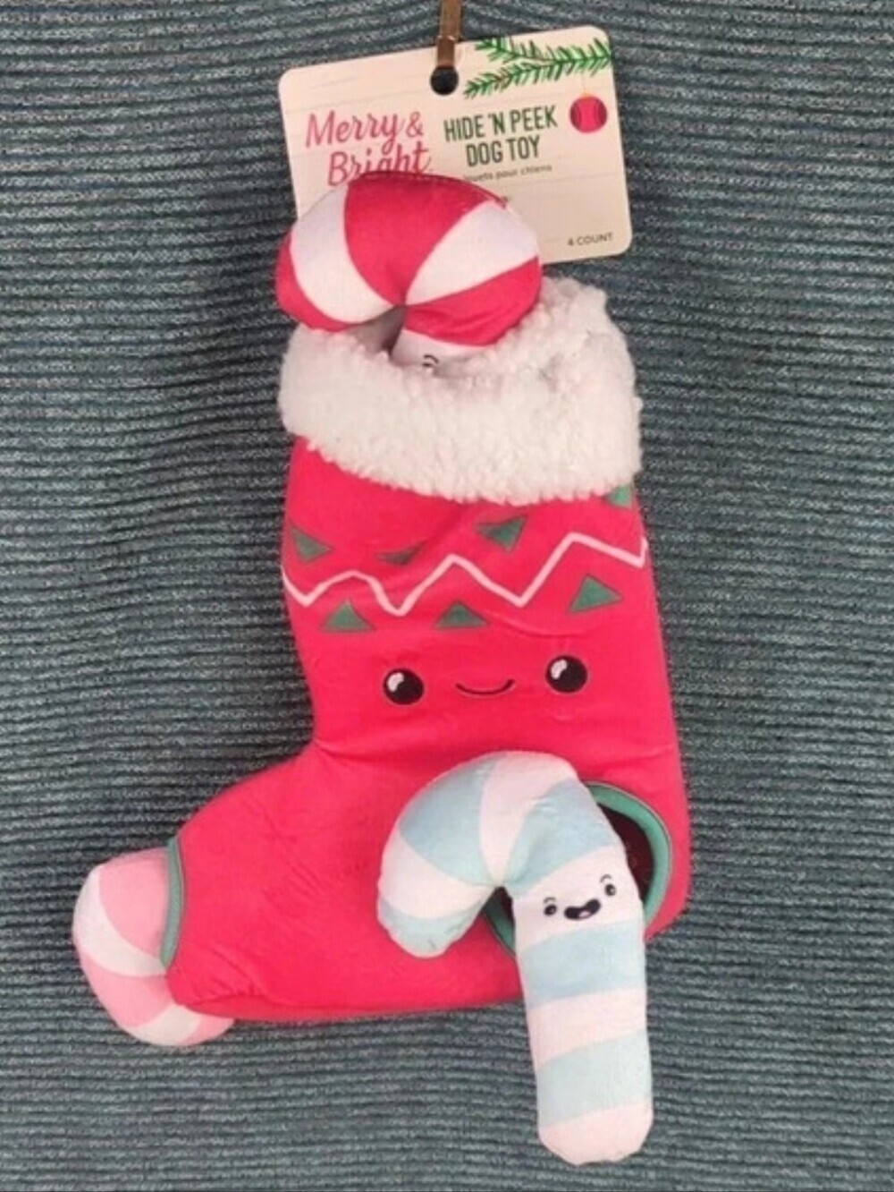 Christmas HideโAnd Peek Burrowing Squeaky Toy!